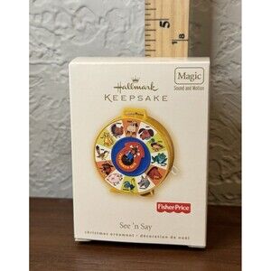 New Hallmark SEE 'N SAY Fisher Price Farm Animals Christmas 2007 Ornament